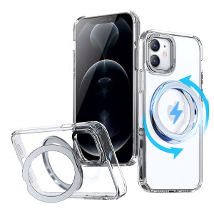 �y�����ȋP���zKWATUNG iPhone12 �p �P�[�X iPhone 12 Pro �p �P�[�X magsafe�Ή� ���C�����X�[�d �ϏՌ� ��phone12 �p�P�[�X 360°��]�X�^���h �c�����Ή� �A�C�t�H��12�p�P�[�X �}�O�l�b�g���� �A�C�t�H