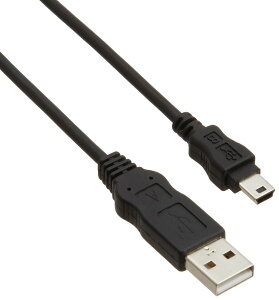 NAGR USBP[u yminiBz USB2.0 (USB A IX to miniB IX) RoHSwߏ 1m ubN USB-ECOM510