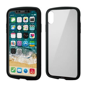 NAGR iPhone XR P[X ϏՌ×t[ TOUGH SLIM LITE [wʃNA^Cv] ubN PM-A18CTSLFCBK