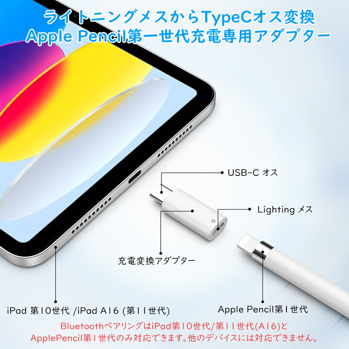 楽天市場】【iPad第10世代/A16とのペアリング対応】 ApplePencil 第1 