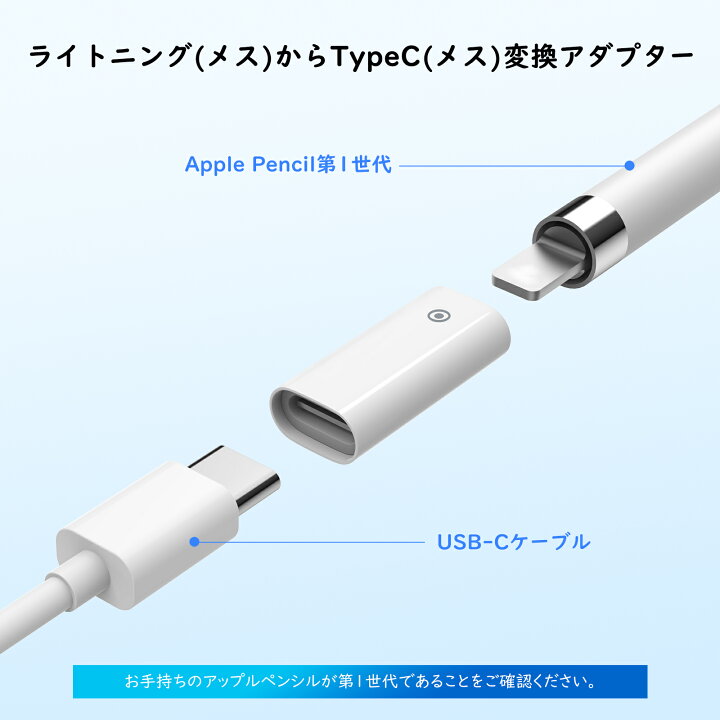 楽天市場】【2枚セット】 TiMOVO Apple USB-C - Apple Pencilアダプタ 