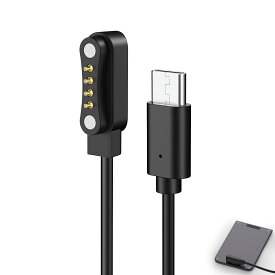 【1本/2本】MoKo PLAUD Note/Plaud Note Pro AI ボイスレコーダー 充電ケーブル 充電器 Type-C 専用設計 4ピン 磁気吸着式 100cm プラウド用 充電ケーブル 耐久 軽量 持ち運び便利 高速充電 USB-C チャージケーブル