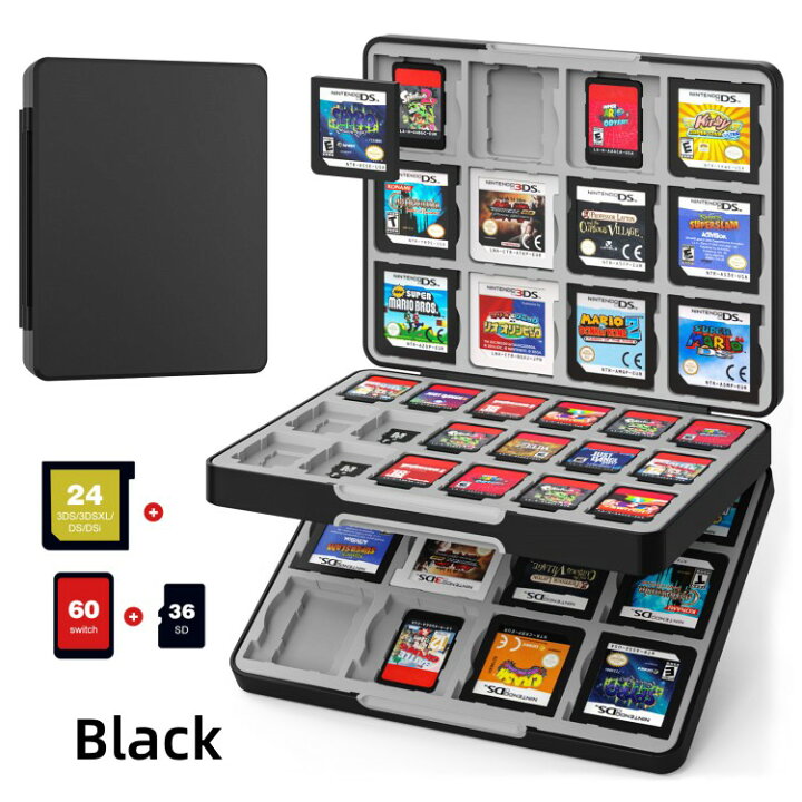 楽天市場】Switch ソフトケース Switchソフト60枚/3DSソフト24枚 