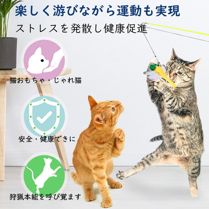 楽天市場 猫じゃらし じゃれ猫 釣竿型おもちゃ 手動式プーリー 猫じゃらし 釣りロッド 猫おもちゃ ネコあそび Pawaboo フェザーワンド スピニングリール付き ペットグッズ 伸縮 ベル付き 羽音 替えおもちゃ三つ付き 運動不足 猫のストレス解消 Thtech