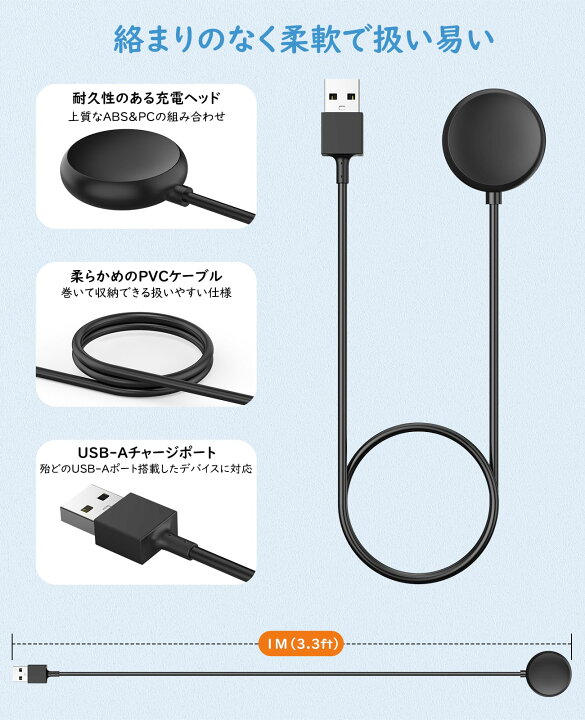 楽天市場】MoKo Fitbit Versa4 充電ケーブル Google PixelWatch2 充電  