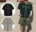 ☆待望のBACK DROP Leathers新作予約受付中！！☆AT-DIRTY BASEBALL S/S SHIRT BLACK　GRAY アットダーティー 半袖シャツ ベースボールシャツ レーヨン パイピング ビンテージ クラッシック カジュアル ファッション アメカジ バイカー