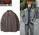 AT-DIRTY WORKERS JACKET BROWN HICKORY 新商品 アットダーティー カバーオール ヒッコリー ブラウンヒッコリー ビンテージ クラッシック カジュアル メンズ ファッション アメカジ バイカー
