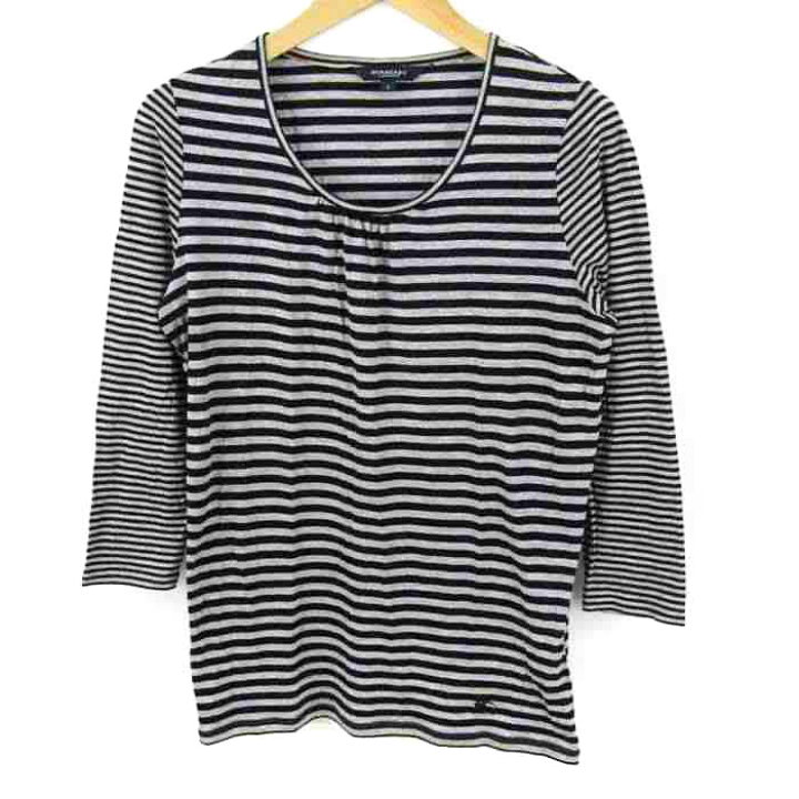 楽天市場】バーバリー Tシャツ カットソー 7分袖 Uネック ボーダー 