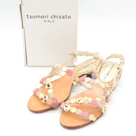 ツモリチサト サンダル ブランド シューズ 靴 レディース 23.5cmサイズ ピンク TSUMORI CHISATO 【中古】