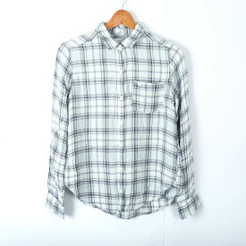 アバクロンビー&フィッチ シャツ 長袖 チェック柄 トップス レディース Sサイズ ブルー Abercrombie & Fitch 【中古】