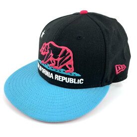 ニューエラ キャップ 9FIFTY カリフォルニアリパブリック スナップバック ブランド 帽子 メンズ ブルー NEW ERA 【中古】