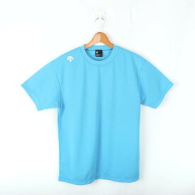 デサント 半袖Tシャツ 無地 ワンポイントロゴ スポーツウエア メンズ Mサイズ ブルー DESCENTE 【中古】