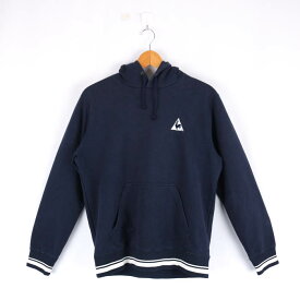 ルコックスポルティフ 長袖パーカー スウェット スエット スポーツウエア メンズ Mサイズ ネイビー le coq sportif 【中古】