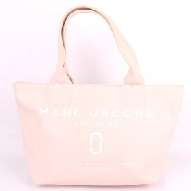 マークジェイコブス トートバッグ キャンバス ロゴ ハンドバッグ ブランド 鞄 レディース ピンク MARC JACOBS 【中古】