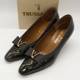 トラサルディ パンプス ブランド 靴 シューズ 日本製 レディース 24サイズ グレー TRUSSARDI 【中古】
