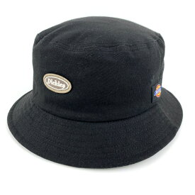 ディッキーズ バケットハット ロゴ 綿100％ 帽子 ブランド メンズ 57~59サイズ ブラック Dickies 【中古】