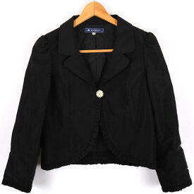 エムズグレイシー テーラードジャケット アウター スーツ レディース 40サイズ ブラック M'S GRACY 【中古】