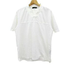 ノット 半袖Tシャツ ストレッチ ブランド トップス 日本製 白 メンズ 2サイズ ホワイト KNOTT 【中古】
