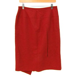 【全品39％OFFクーポン配布中】ケイコキシバイノッシュ スカート ボトムス アシンメトリー 日本製 未使用品 レディース 2サイズ 赤茶色 KEIKO KISHI by nosh 【中古】