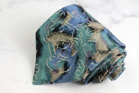 東京ディズニーランド ブランドネクタイ ミッキー 総柄 キャラクター柄 シルク 日本製 PO メンズ ブルー Disneyland 【中古】