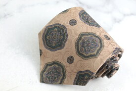 クリスチャンディオール ブランドネクタイ 総柄 小紋柄 花柄 シルク PO メンズ ベージュ Christian Dior 【中古】