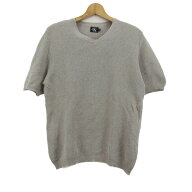 カルバンクライン ニット トップス 半袖 リネン コットン サマーセーター メンズ Mサイズ グレー Calvin …