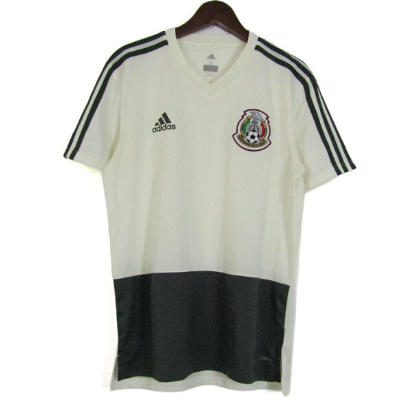 アディダス 半袖Ｔシャツ トップス サッカー メキシコ代表 ユニフォーム メンズ Sサイズ ホワイト adidas 【中古】