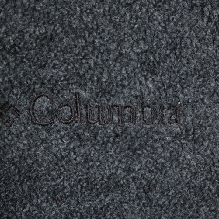 激安通販販売 コロンビア フリースフルジップベスト ジップアップベスト アメリカ買付 アウトドア ロゴ刺繍 Columbia Lサイズ 海外古着  メンズ グレー ウェア