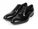 Christian Carano クリスチャンカラノ 053 日本製 本革 エナメル 内羽根 プレーン 3E ドレスシューズ ブラック 黒