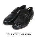 秋の大特価！ 日本製 本革 メッシュ Valentino Glario バレンチノグラリオ B54 メンズ 山羊革 キッド 手編み スリッポン ブラウン ブラック ローファー 4E 撥水 プレゼント リゾート 紐なし カジュアル 通気