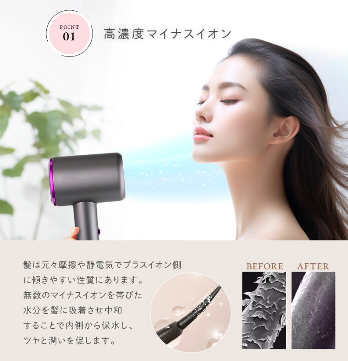 【LINE登録で15％OFF】 ドライヤー ミニ 大風量 速乾 軽い マイナスイオン 軽量 1500w ヘアドライヤー ドライヤー 小型 静音 ミニ 軽い 旅行用 持ち運び ヘアケア 美髪 レディース メンズ ヘアサロン かわいい おしゃれ ギフト プレゼント 保証 PSEマーク | HAPPY HOUR - 楽天市場店