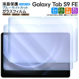 Galaxy Tab S9 FE ブルーライトカット フィルム ガラスフィルム ガラス 10.9インチ 強化ガラス 保護フィルム タブレット 液晶保護 飛散防止 指紋防止 画面保護 保護 硬度9H カバー シート ギャラクシー タブ s9 s9fe 10.9型 送料無料 透明 クリア サムスン SAMSUNG 2枚セット