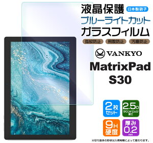 �yLINE�o�^��10��OFF�z �y�u���[���C�g�J�b�g�z�y���S��2���Z�b�g�z VANKYO MatrixPad S30 10.1�C���` �K���X�t�B���� �����K���X �t���ی� ��U�h�~ �w��h�~ �d�x9H 2.5D���E���h�G�b�W���H �^�u���b
