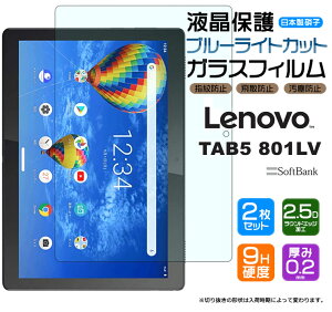 �yLINE�o�^��10��OFF�z Lenovo TAB5 801LV Lenovo Tab M10 REL LAVIE Tab E TE710/KAW �u���[���C�g�J�b�g 2���Z�b�g �K���X�t�B���� �����K���X �t���ی� ��U�h�~ �w��h�~ �d�x9H 2.5D���E���h�G�b�W���H SoftBank 