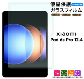 【LINE登録で10％OFF＋P5倍】 Xiaomi Pad 6s Pro 12.4 12.4インチ フィルム 液晶保護フィルム ガラスフィルム タブレット 液晶保護 強化ガラス 画面保護 保護 飛散防止 指紋防止 硬度9H AGC日本製ガラス 12.4型 シャオミ パッド プロ 6spro タブレットフィルム