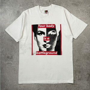 Barbara Kruger�yYour body is a battleground�zFRUIT OF THE LOOM LARGE �o�[�o���E�N���[�K�[ 306�y�C�O���t���B���e�[�WT�V���c�z