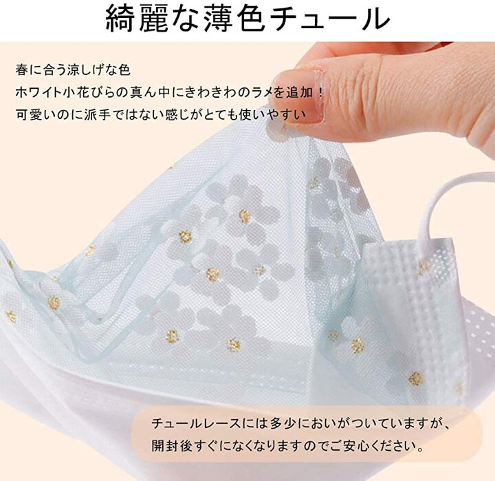 楽天市場 不織布マスク 柄 800円クーポン発行中 チュールマスク お花見に 桜マスク 花柄マスク 0枚入マスク 不織布 柄 レースマスク 不織布マスク 花柄 使い捨てマスク 刺繡チュールマスク 花柄 春夏用 マスク 母の日 ギフト ティアセスストア