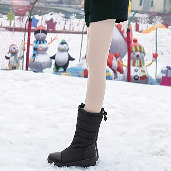 楽天市場 スノーブーツ ブーツ レディース ロングブーツ 防水 冬 裹起毛 雪靴 防寒防滑 撥水加 長靴 スキー ブーツ スノーシューズ おしゃれ 超軽量 滑り止め 綿靴 通勤 通学用 ブラック バレンタイン ギフト プレゼント ティアセスストア