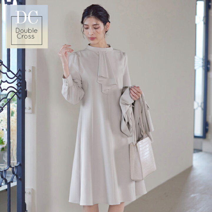 楽天市場】【ダブルクロス】 フリルドレープワンピース レディース  