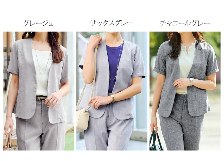 楽天市場】麻調半袖ジャケット レディース ブ ジャケット ボレロ ノー  