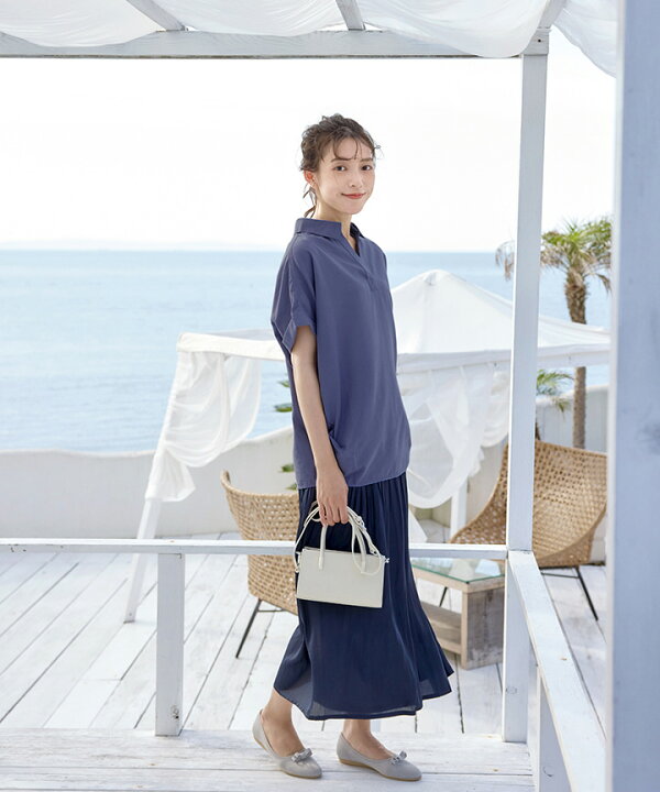 楽天市場】リネンミックススキッパーシャツ レディース シャツ  