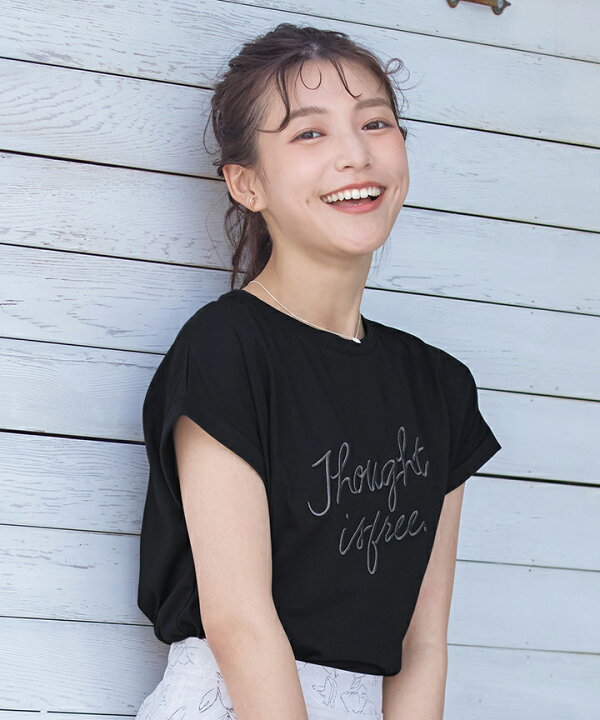 楽天市場】立体刺繍ロゴTシャツカットソー レディース Tシャツ 