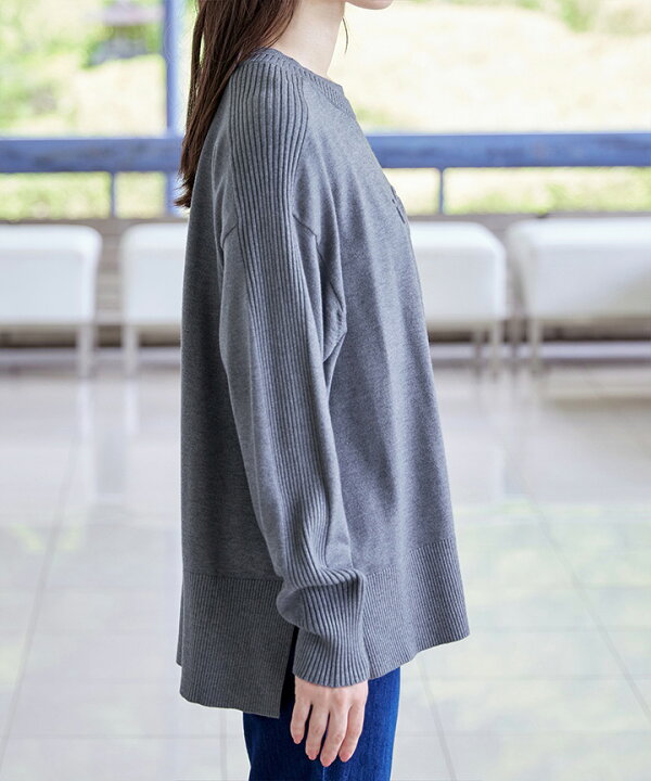 楽天市場】エンボスロゴニットプルオーバー ファッション レディース  