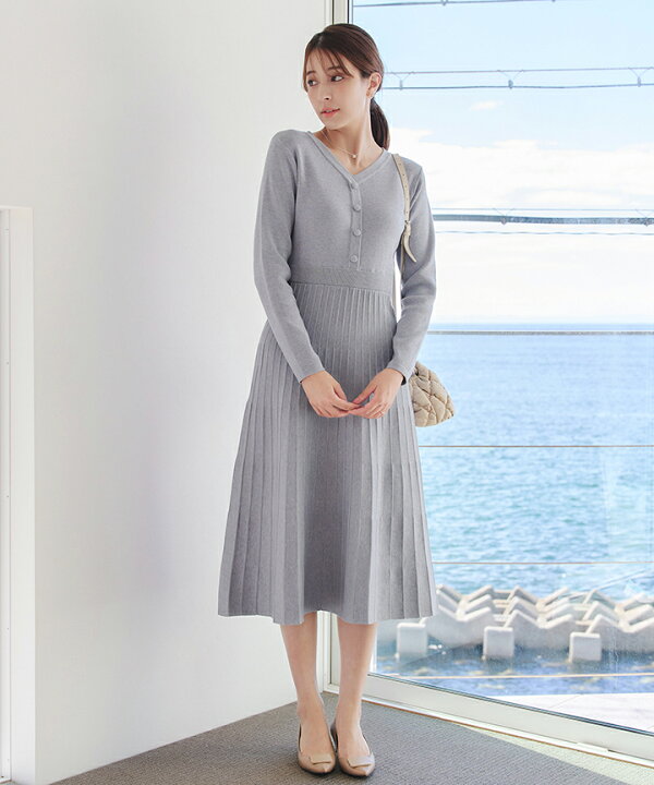 未使用ドゥーズィエムクラスCOMFORT ミラノニットワンピース グレー  