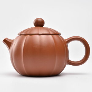 筋紋西施壺(赤茶) 180ml 中国茶器 朱泥紫砂風茶壺 急須