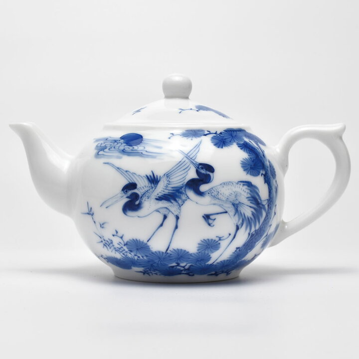 楽天市場】景徳鎮青花茶壺 松鶴延年壺 170ml（満水250ml） : 天香茶行 