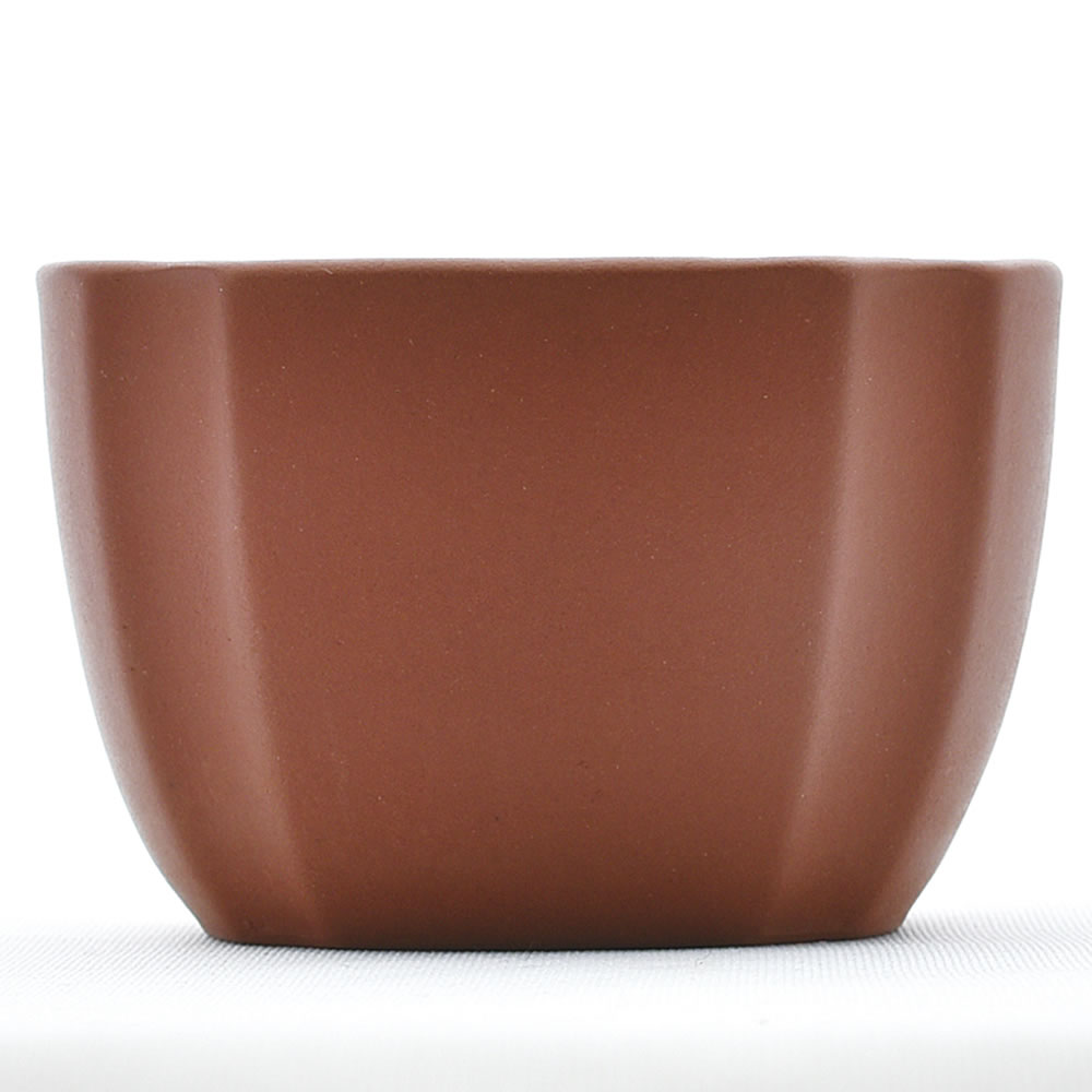 最大46%OFFクーポン 8角形に仕上げられた紫砂の品茗杯 引出物 こちらは明るい茶色 四方茶碗 赤茶 満水100ml 60ml