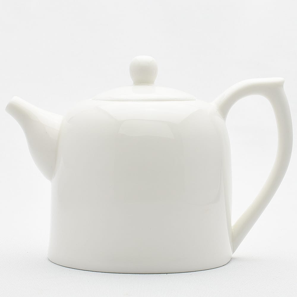 方圓白壺 180ml（満水200ml）白磁中国茶壺・急須・ティーポット