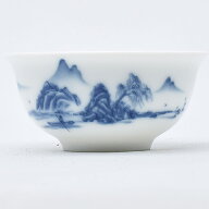 彩磁品茗杯（山水） 25ml（満水45ml）