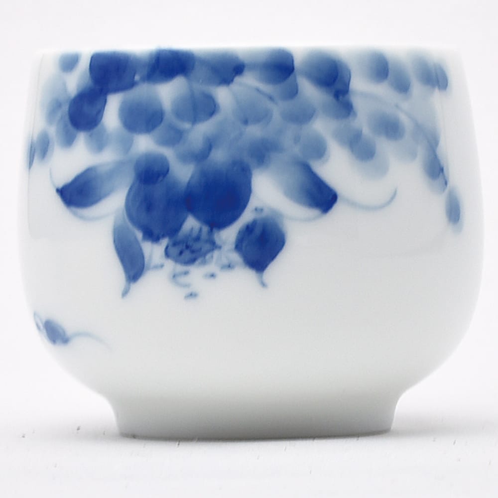 手絵鼓杯（藍荷）55ml（満水80ml） 中国青花茶杯 | 天香茶行